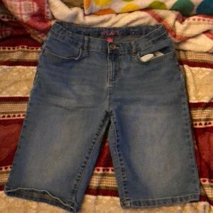 A pair of girls jean shorts